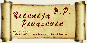 Milenija Pivašević vizit kartica